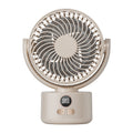 Portable Rechargeable Desktop Fan with LED Display, Quiet USB Table Fan, Adjustable Angle for Home & Office