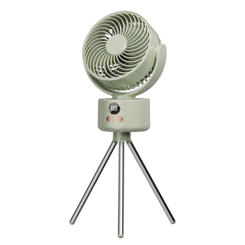 Portable Rechargeable Desktop Fan with LED Display, Quiet USB Table Fan, Adjustable Angle for Home & Office